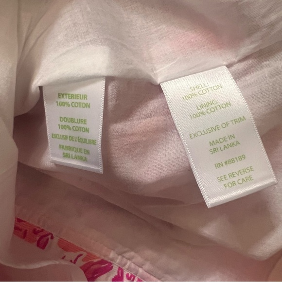 Like New Lilly Pulitzer Simone Shift Pink & White Dress, T Strap Neckline, 0 - Picture 10 of 11